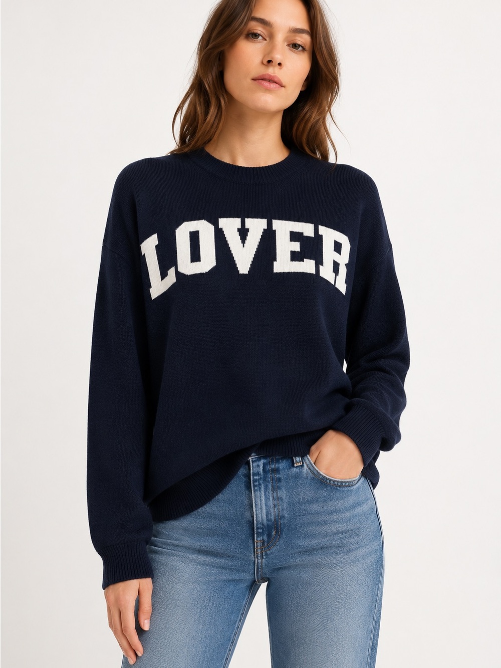 MSGM LOVER Intarsia Knit Sweater